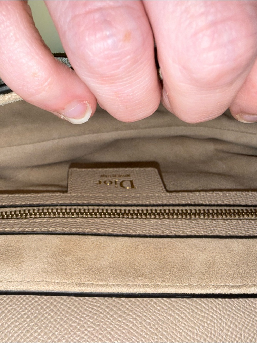 Dior Saddle Bag in Beige Calfskin Leather - Picture 10 of 14